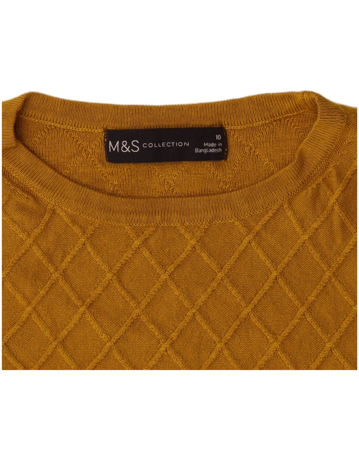 Marks & Spencer Γυναικείο πουλόβερ με λαιμόκοψη 10 μικρών κίτρινων επιταγών