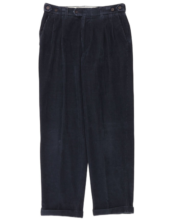 Ανδρικό κοτλέ παντελόνι Marks & Spencer W34 L31 Navy Blue Cotton
