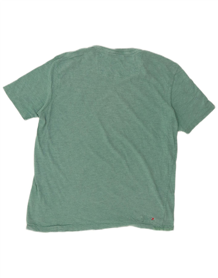 Ανδρικό T-Shirt FAT FACE Τοπ μεσαίου τυρκουάζ βαμβακερό