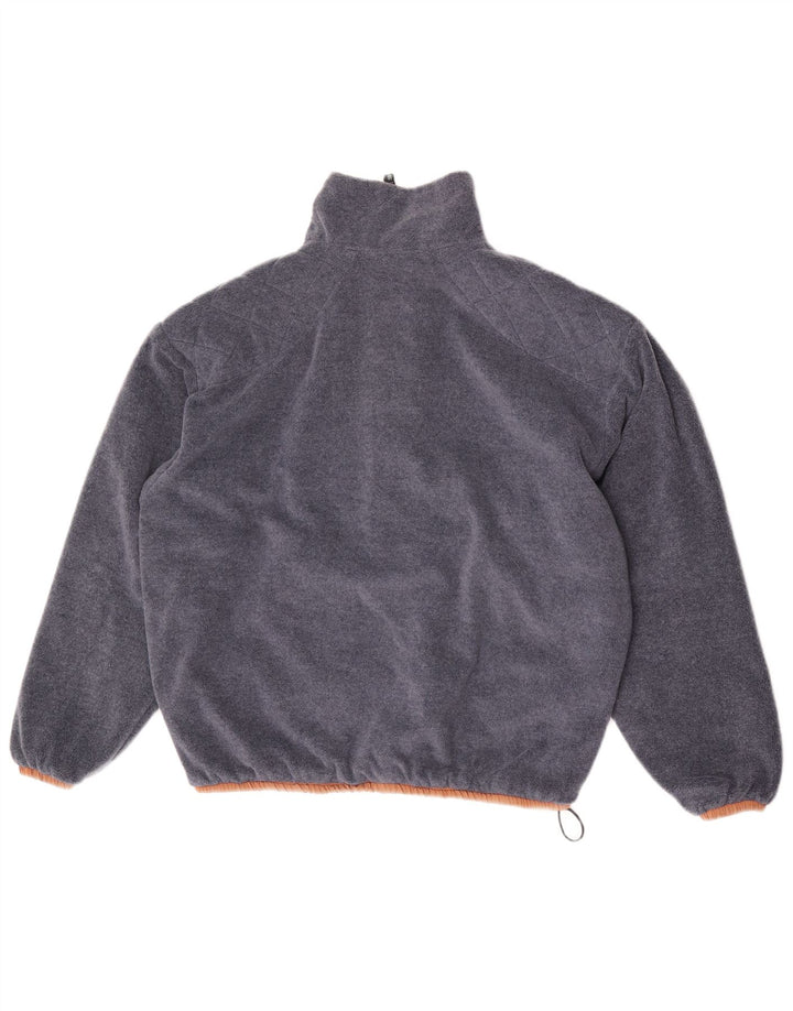 Vintage Ανδρικό Oversized Fleece Reversible Jacket Μικρό καφέ πολυαμίδιο
