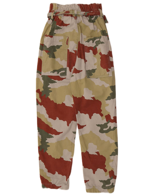 Zara Γυναικείο Ψηλόμεσο Παντελόνι Chino EU 32 2XS W22 L25 Πολύχρωμο