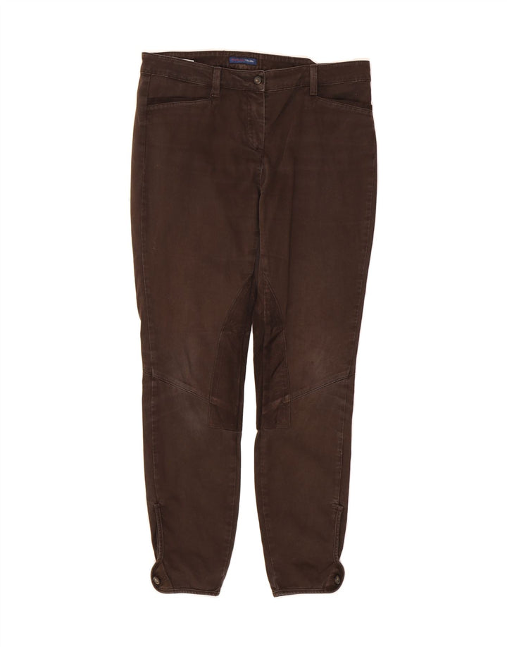 TRUSSARDI Womens Slim Casual Trousers IT 44 Medium W32 L29 Brown Vintage Trussardi and Second-Hand Trussardi from Messina Hembry 