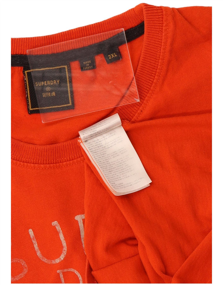 Ανδρικό γραφικό μπλουζάκι Superdry Top 2XL πορτοκαλί βαμβακερό
