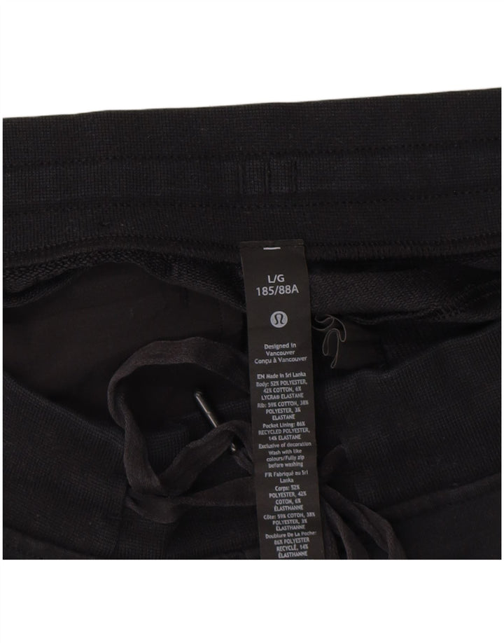 Lululemon γυναικεία φόρμα παντελόνι Joggers UK 14 μεγάλο μαύρο βαμβακερό