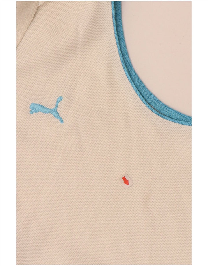 Γυναικείο αμάνικο μπλουζάκι πόλο PUMA UK 14 Medium Off White