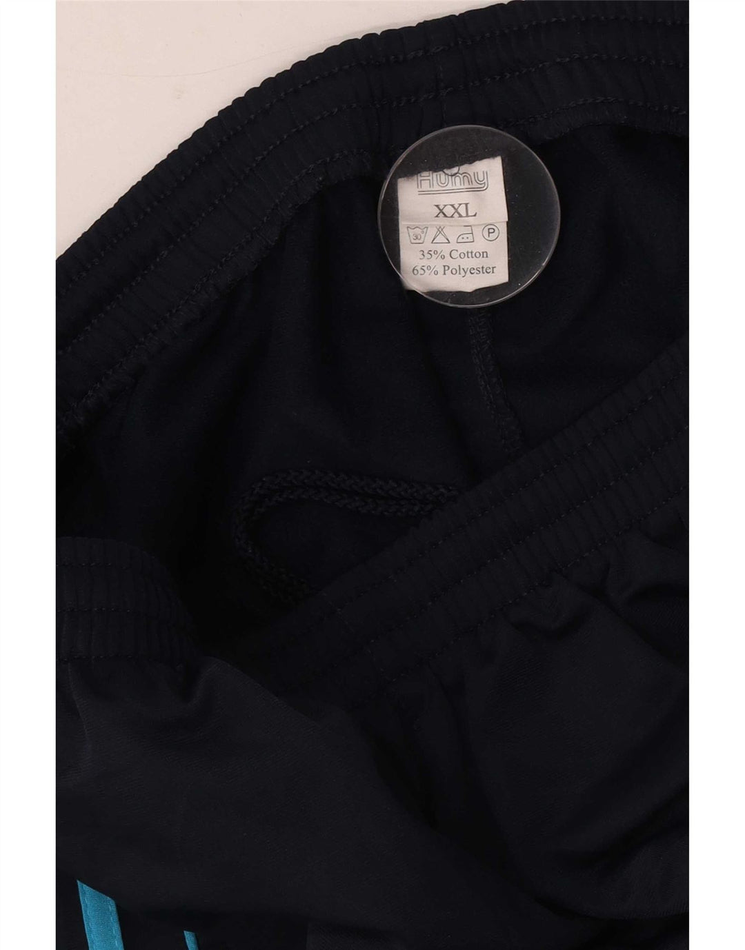 Vintage ανδρική αθλητική φόρμα παντελόνι 2XL Navy μπλε ριγέ πολυεστέρα