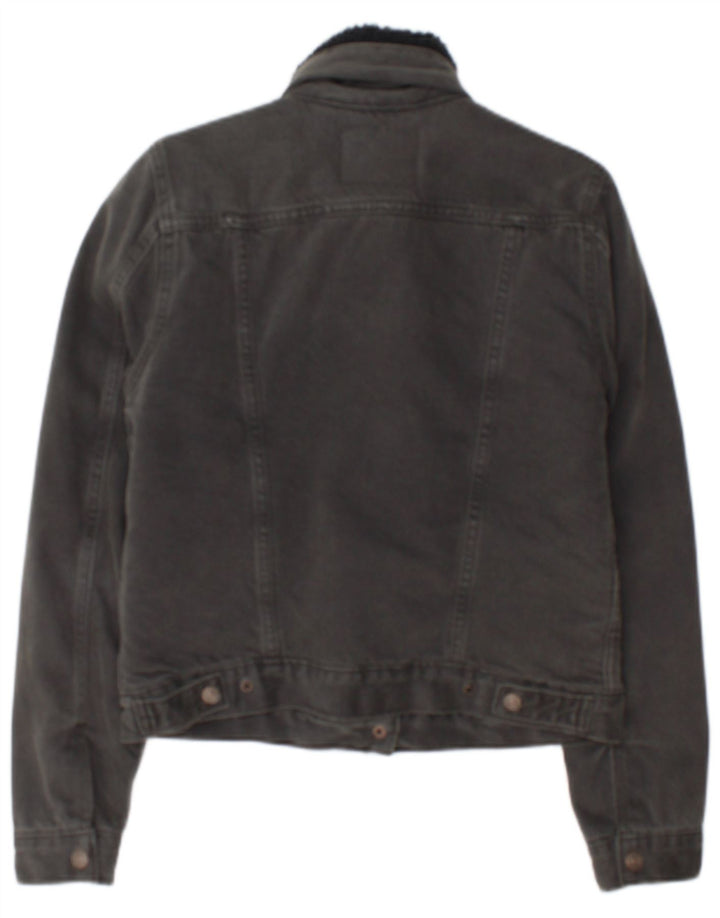 Levi's Womens Sherpa Τζιν Μπουφάν UK 10 Small Grey Cotton