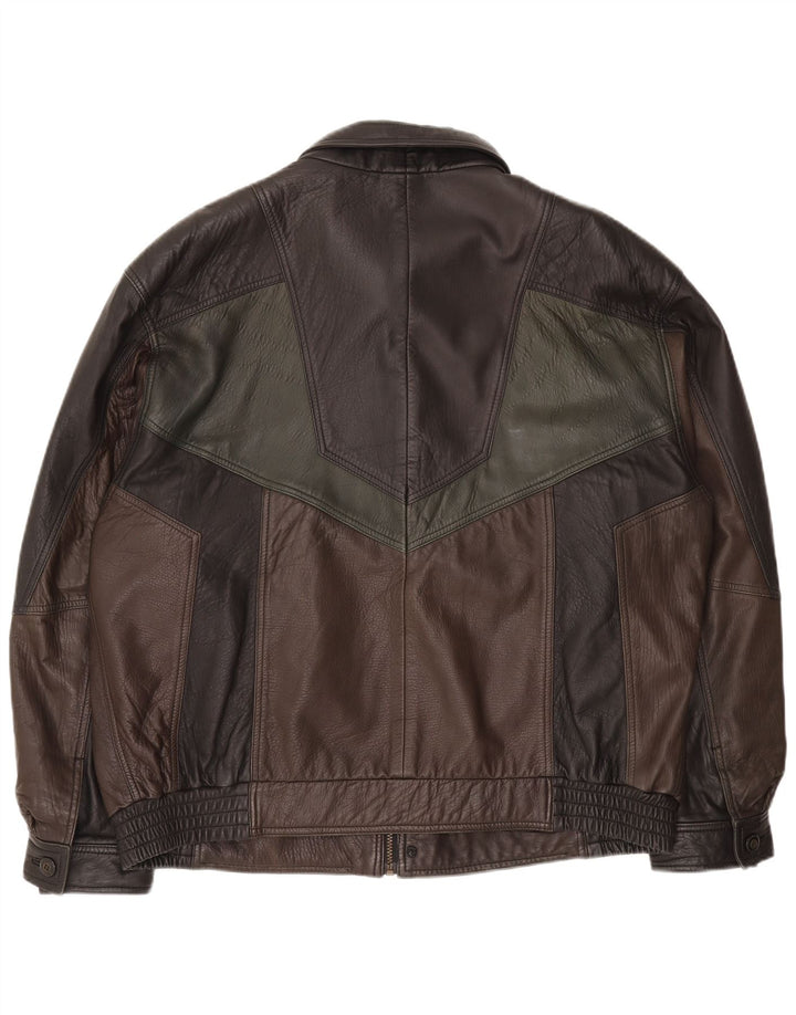Asgard Ανδρικό Δερμάτινο Μπουφάν UK 44 2XL Μαύρο Colourblock