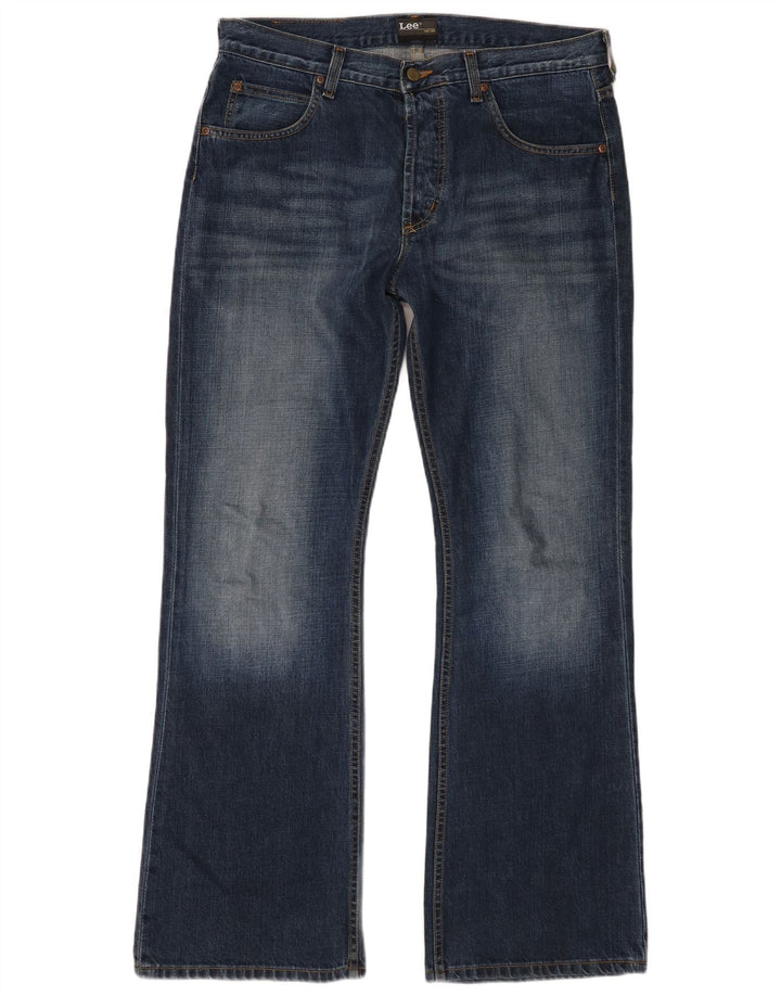 Lee Mens Denver Bootcut Jeans W36 L32 Navy Blue Cotton