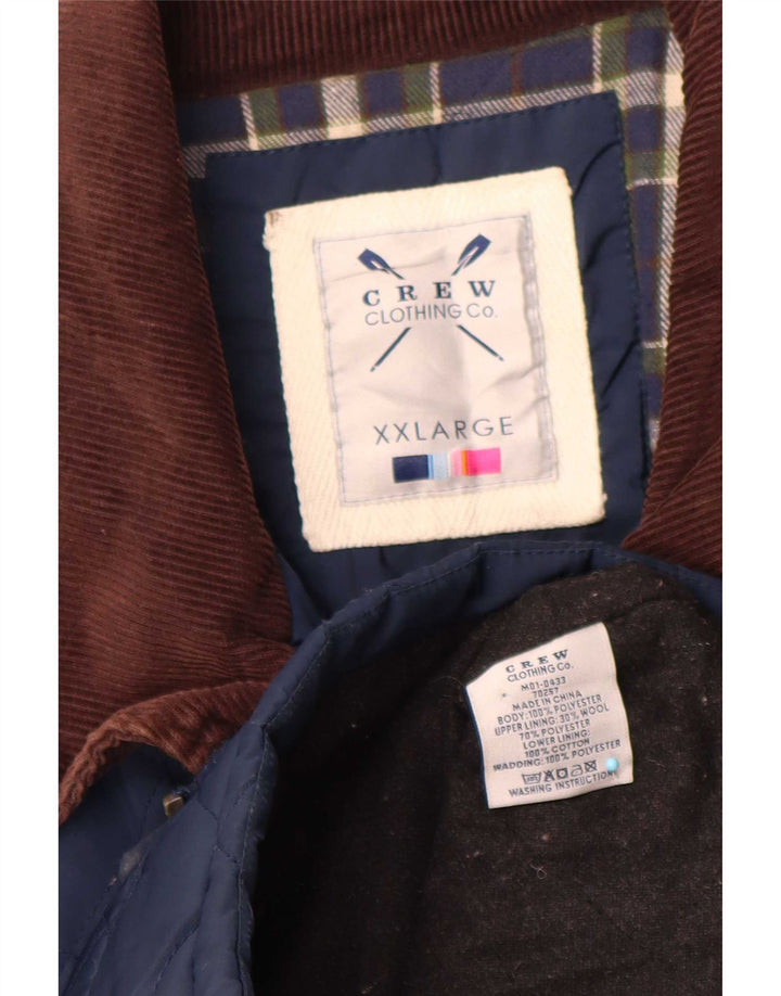 Crew Clothing Ανδρικό καπιτονέ μπουφάν UK 44 2XL Navy Blue Colorblock Πολυεστέρας