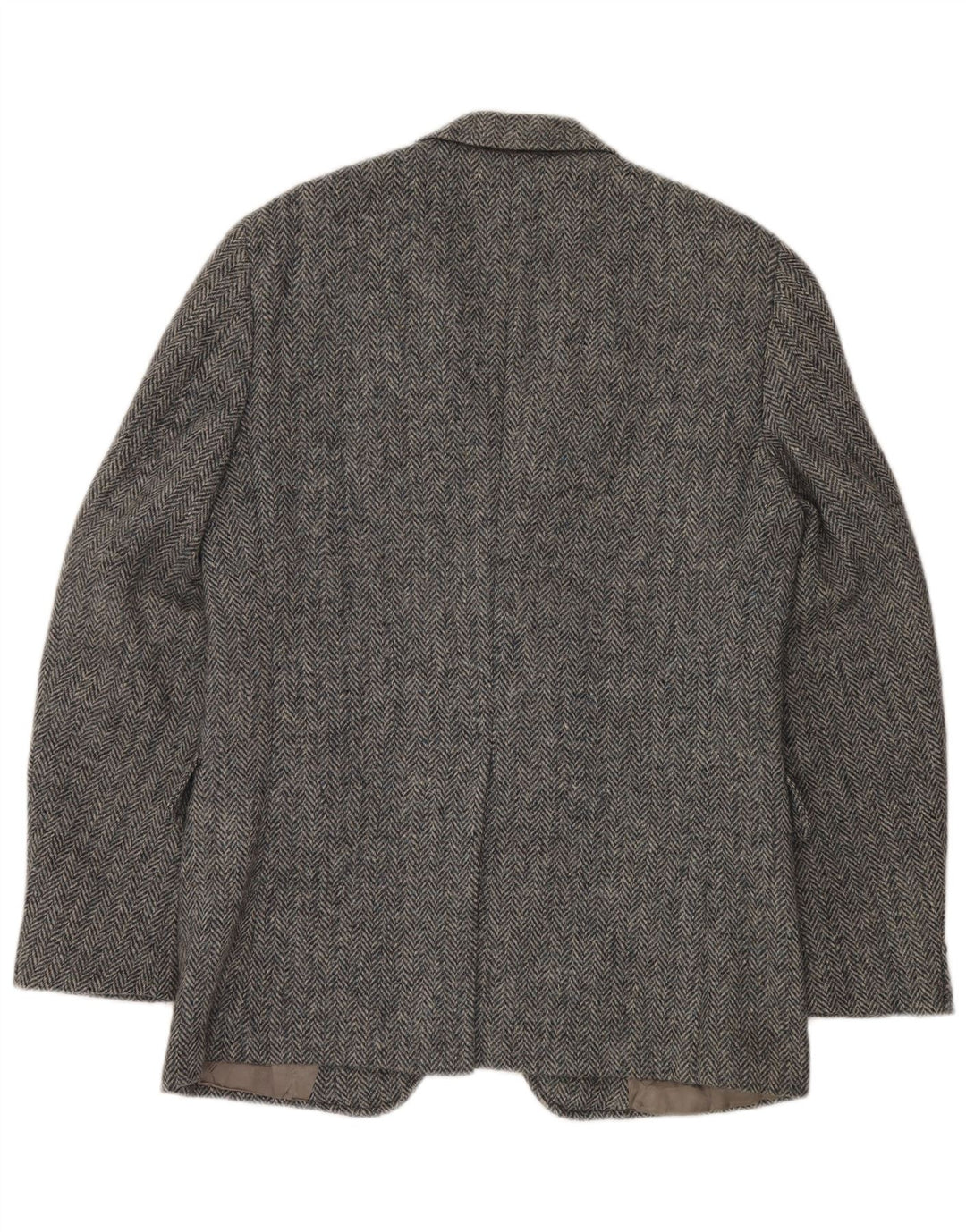 J.S.A. Ανδρικό μπουφάν BANK 2 κουμπιά σακάκι UK 38 μεσαίο γκρι μαλλί ψαροκόκαλο