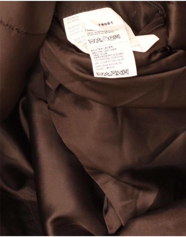 Ανδρικό Gant Loose Fit Δερμάτινο Αντιανεμικό Παλτό UK 38 Μεσαίο Καφέ