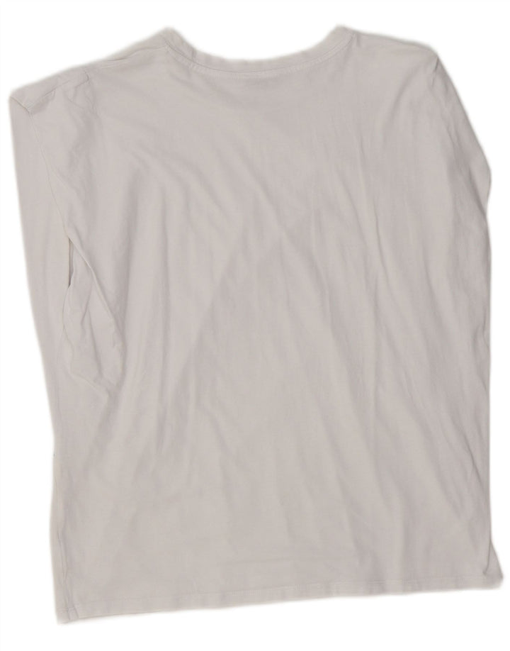 Zara Γυναικείο T-Shirt Oversized Top UK 10 Small White