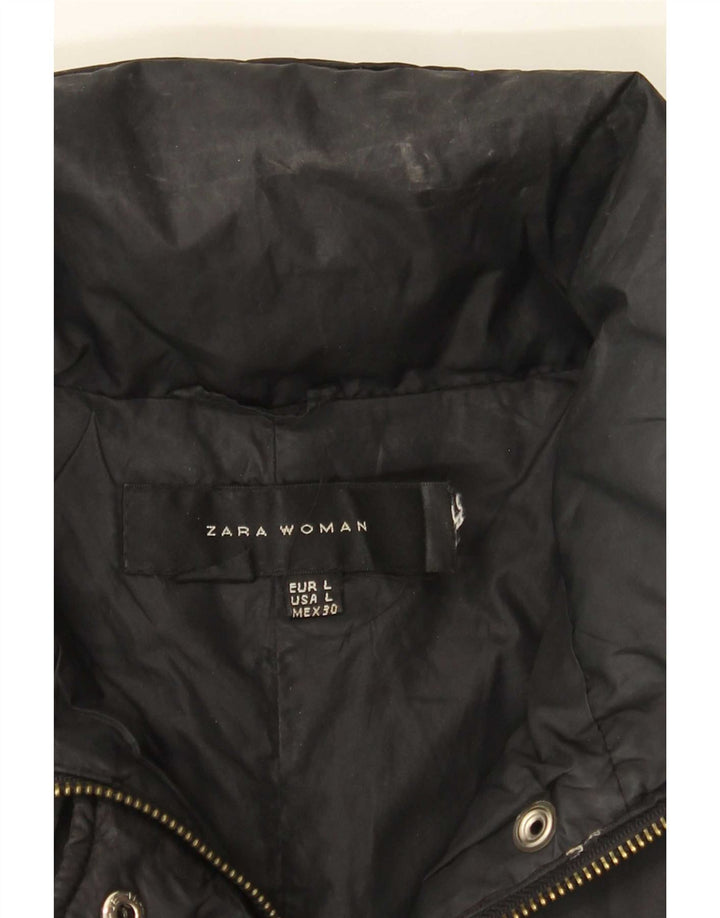 Zara Γυναικείο μπουφάν UK 14 Large Black
