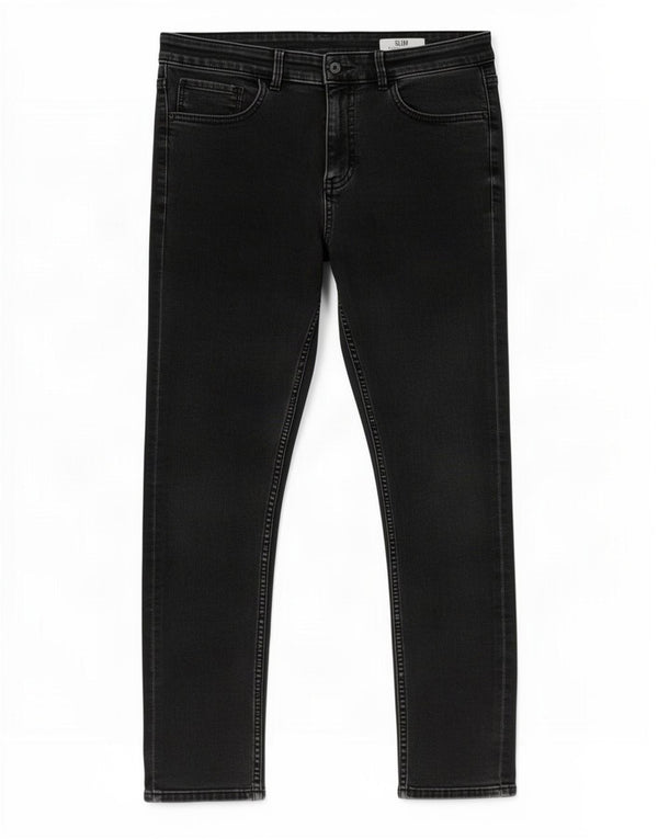 Marks & Spencer Γυναικεία Slim Jeans UK 12 Medium W30 L28 Black Cotton