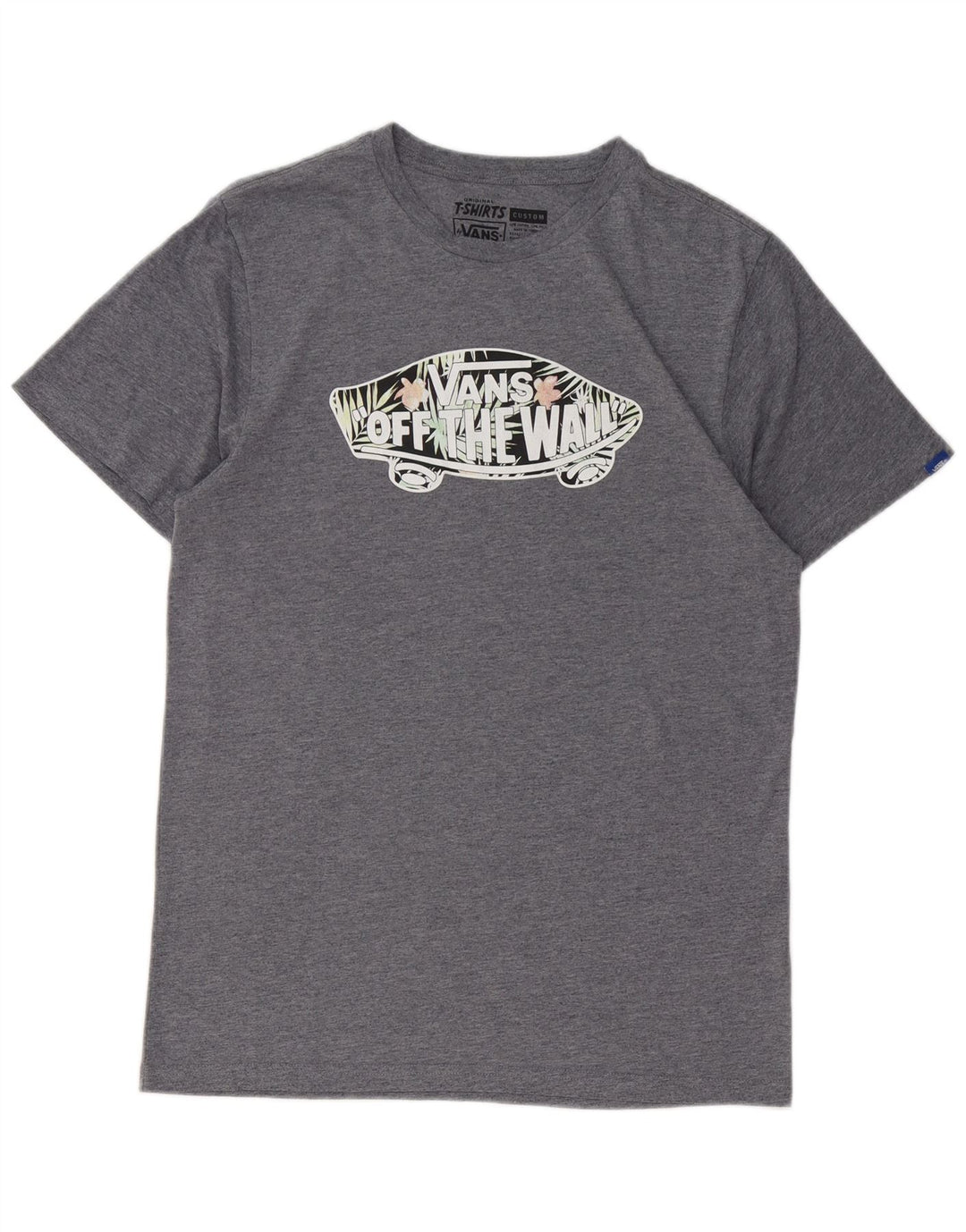 Ανδρικό γραφικό T-Shirt Vans Τοπ μεσαίου γκρι βαμβακερό