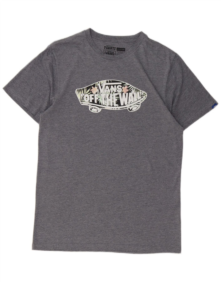 Ανδρικό γραφικό T-Shirt Vans Τοπ μεσαίου γκρι βαμβακερό