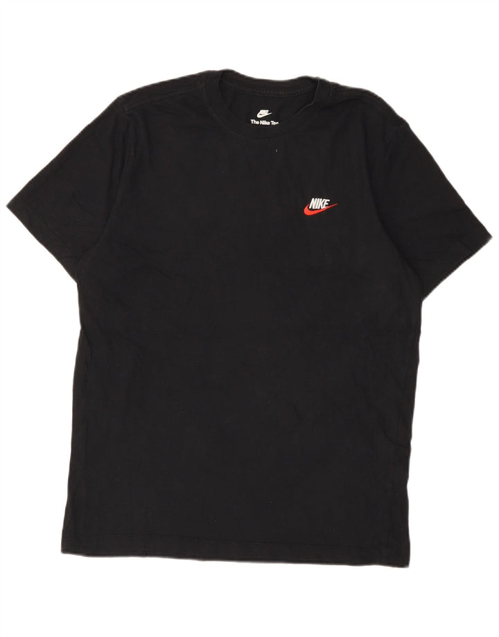 Ανδρικό μπλουζάκι Nike, μεσαίο μαύρο βαμβακερό