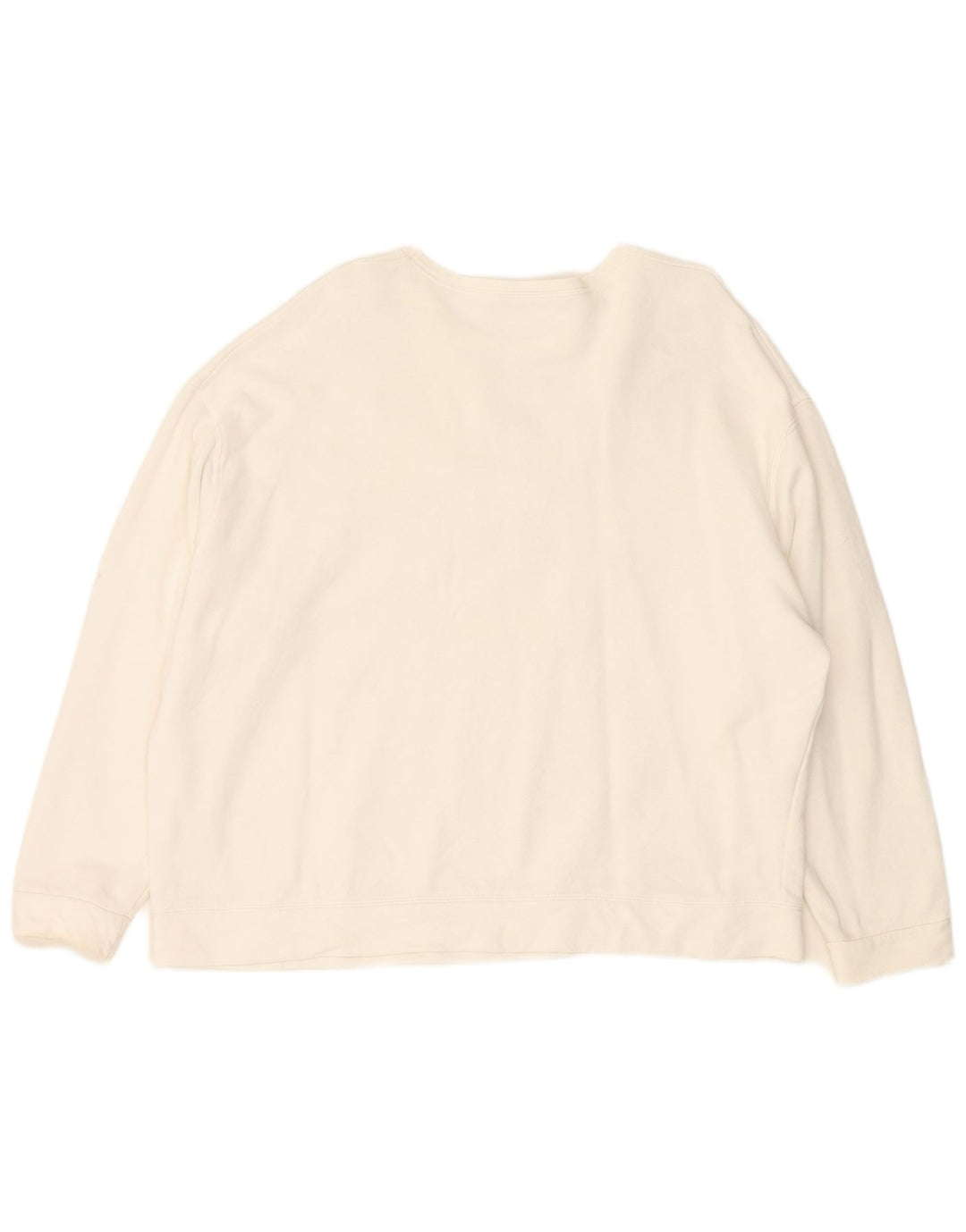 ZARA Womens Oversized Distressed Sweatshirt Jumper UK 14 Medium White