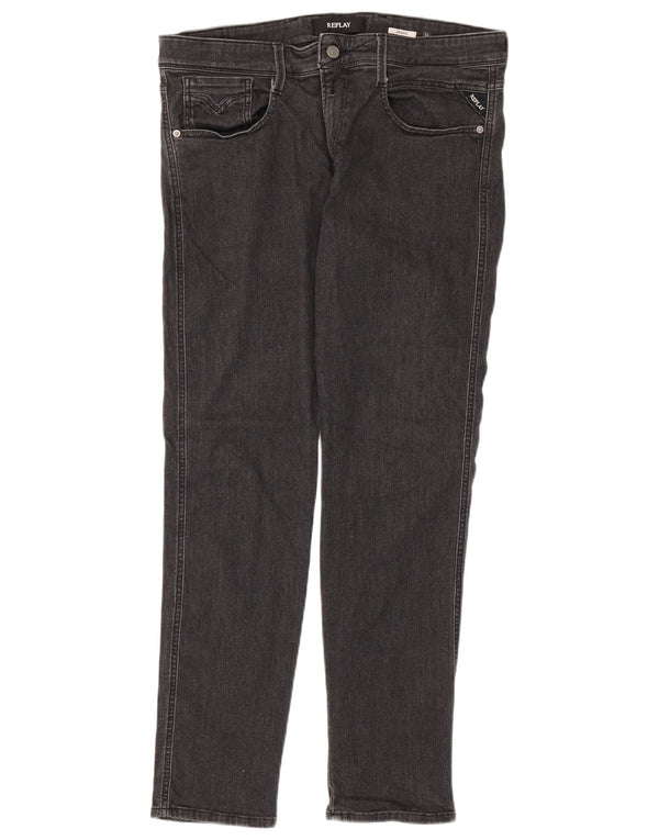Replay Ανδρικό Anbass Slim Jeans W36 L32 Γκρι βαμβακερό