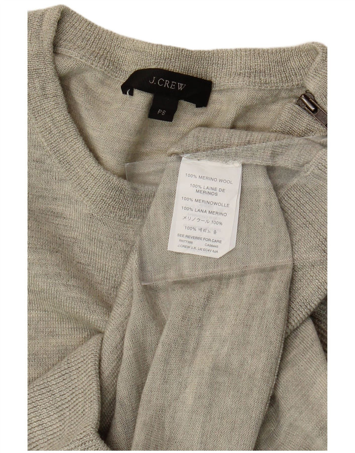 J. CREW Γυναικείο πουλόβερ με λαιμό σκάφος UK 10 Small Grey Merino Wool