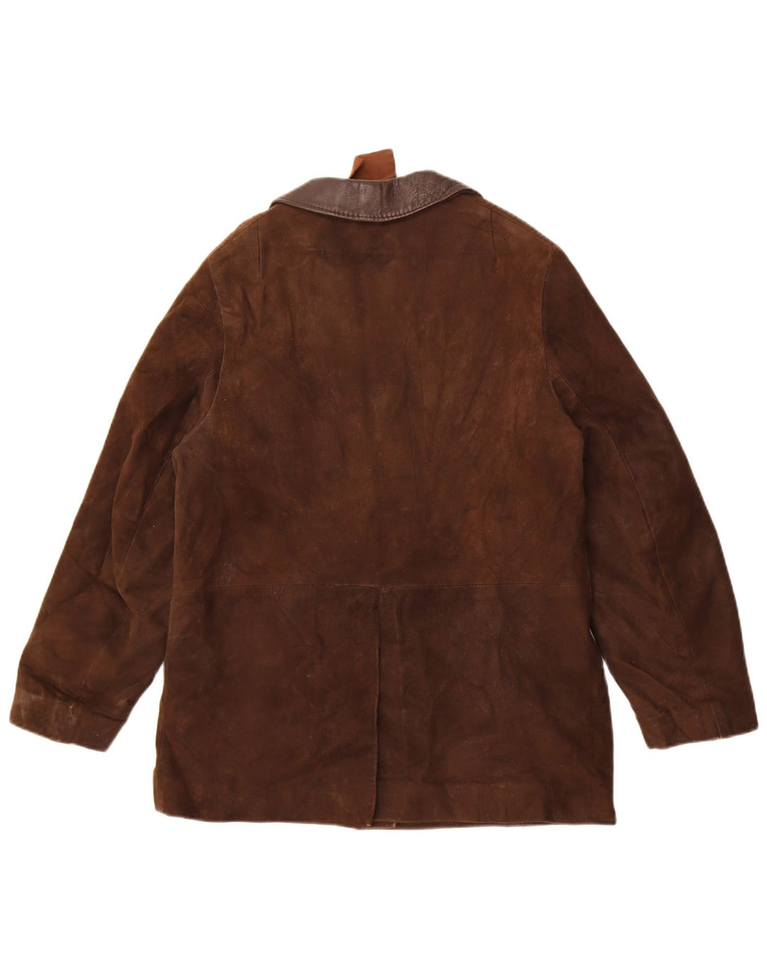 Vintage Γυναικείο Suede Jacket UK 10 Small Brown Δερμάτινο