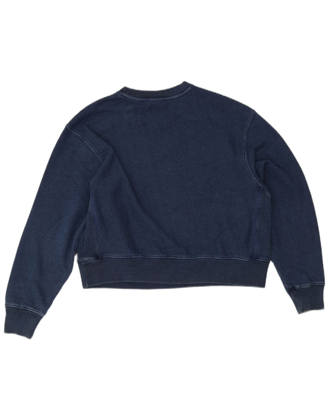 Champion Womens Crop Oversized Φούτερ Jumper UK 14 Medium Navy Blue
