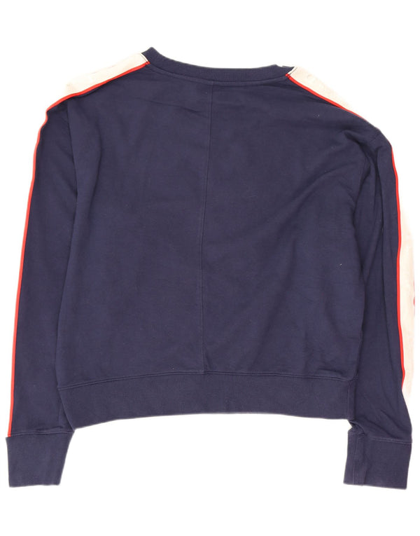 Champion γυναικεία φούτερ Crop Jumper UK 14 Large Navy Blue Colourblock