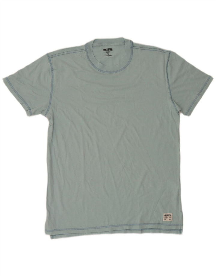 Ανδρικό T-Shirt Hollister Top από μεσαίο μπλε βαμβακερό