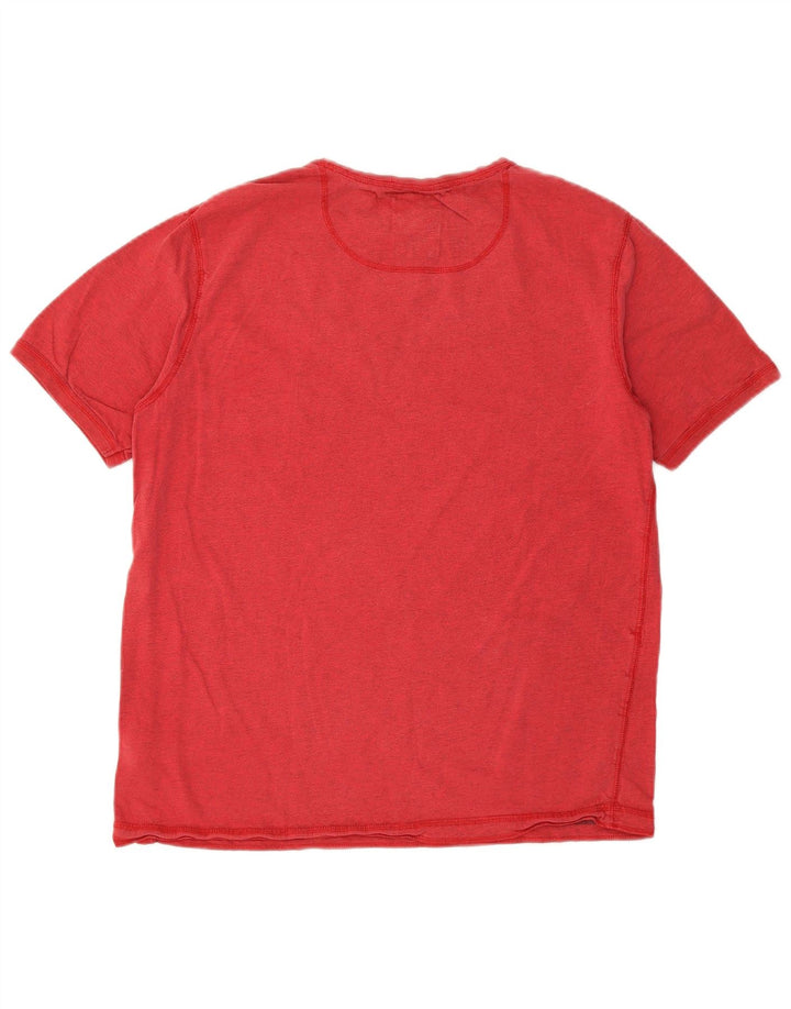 FAT FACE Ανδρικό T-Shirt Top μεγάλο κόκκινο βαμβακερό