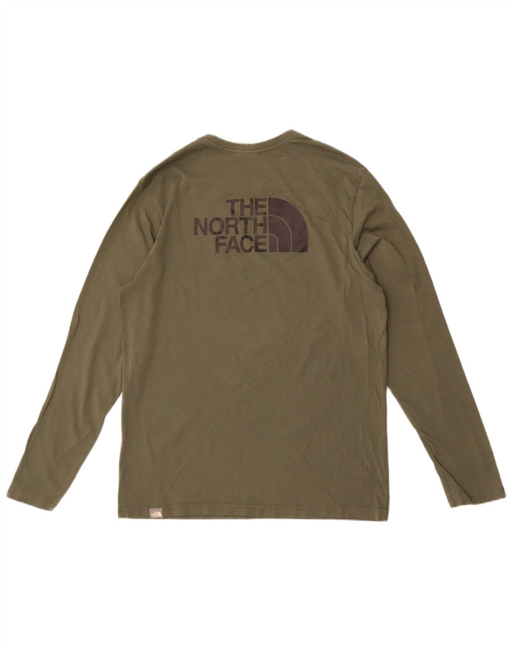 Ανδρικό μπλουζάκι North Face μακρυμάνικο μεσαίο χακί βαμβάκι
