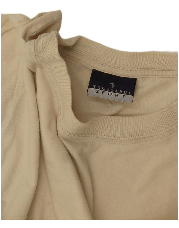 Ανδρικό T-Shirt Trussardi Top μεσαίο μπεζ βαμβακερό