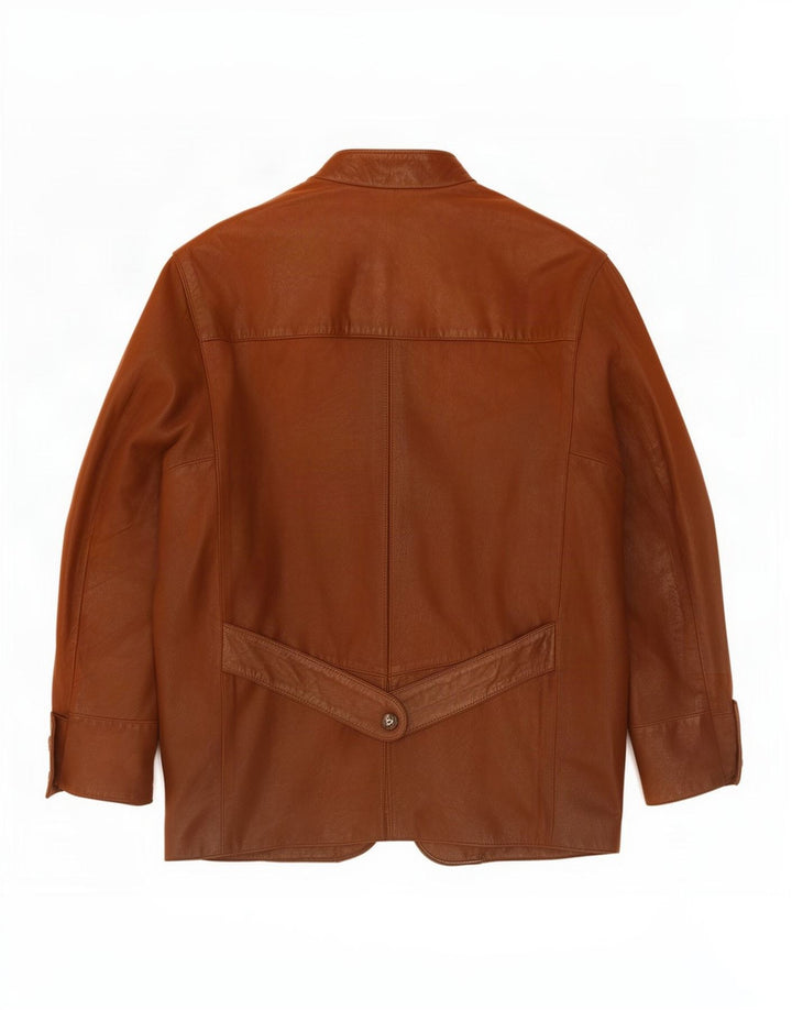 Striwa Ανδρικό δερμάτινο σακάκι 1 κουμπιού UK 40 Large Brown