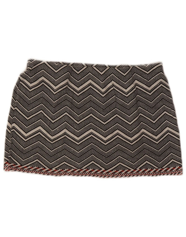 Zara Γυναικεία Μίνι Φούστα Trafaluc Medium W28 Γκρι Chevron
