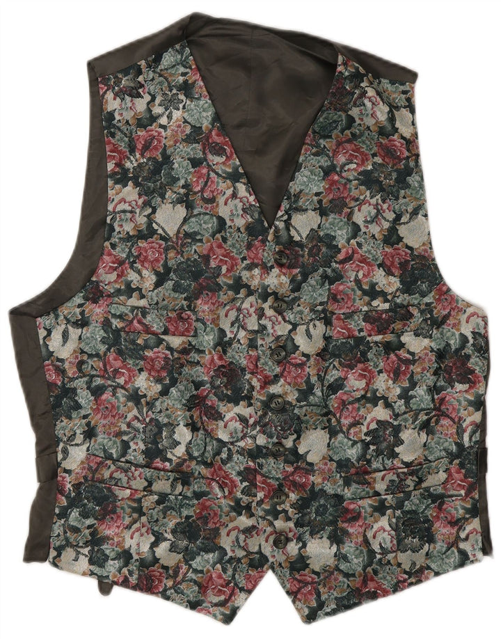 Vintage Ανδρικό Γιλέκο IT 46 Μικρό Πολύχρωμο Floral