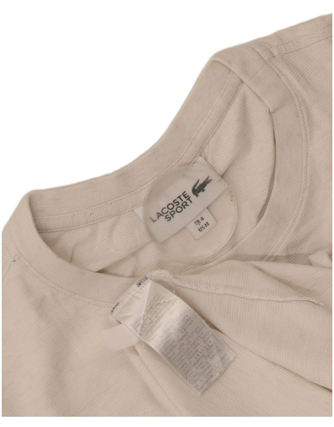 Ανδρικό T-Shirt Lacoste Top Size 4 Μεσαίο λευκό βαμβακερό