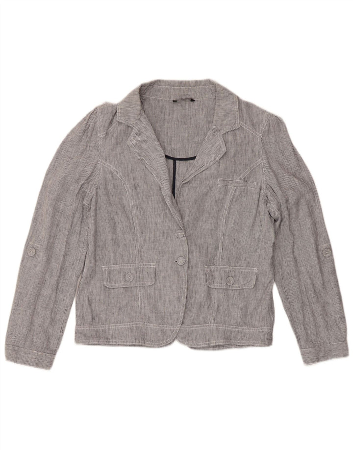 M&Co Γυναικείο σακάκι με 2 κουμπιά σακάκι UK 16 Large Blue Pinstripe Line