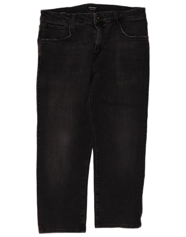 Superdry Ανδρικό Cropped Jeans W34 L24 Μαύρο βαμβακερό