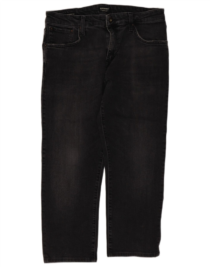 Superdry Ανδρικό Cropped Jeans W34 L24 Μαύρο βαμβακερό