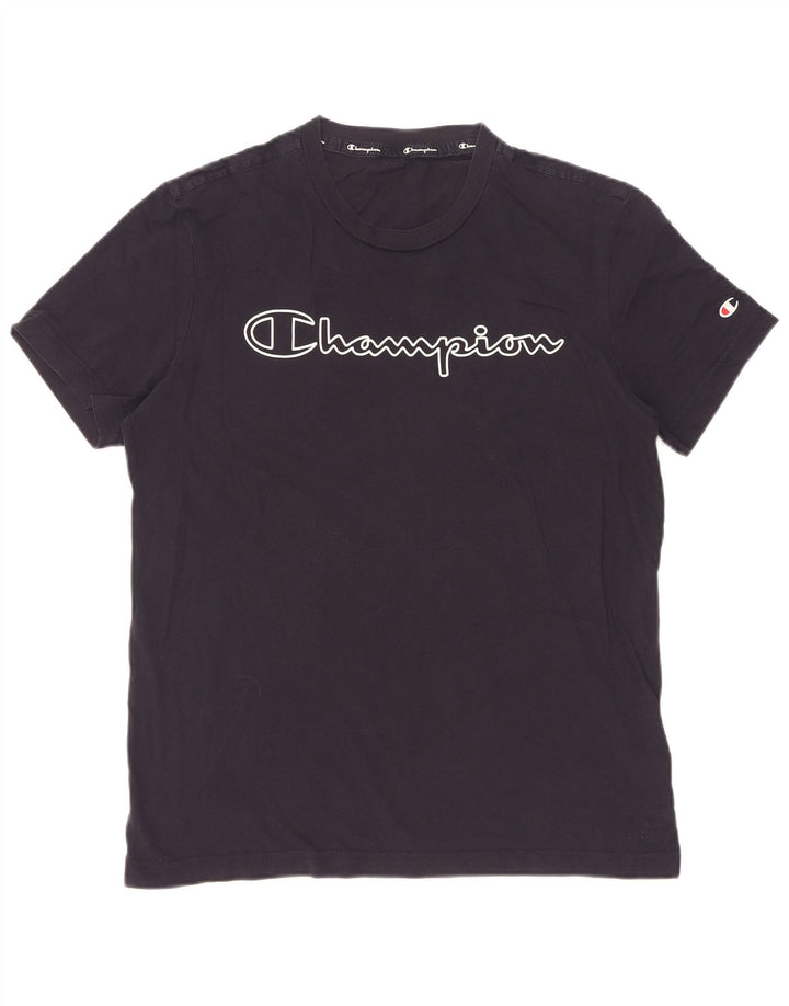 Ανδρικό γραφικό μπλουζάκι Champion Top Medium Navy Blue βαμβακερό