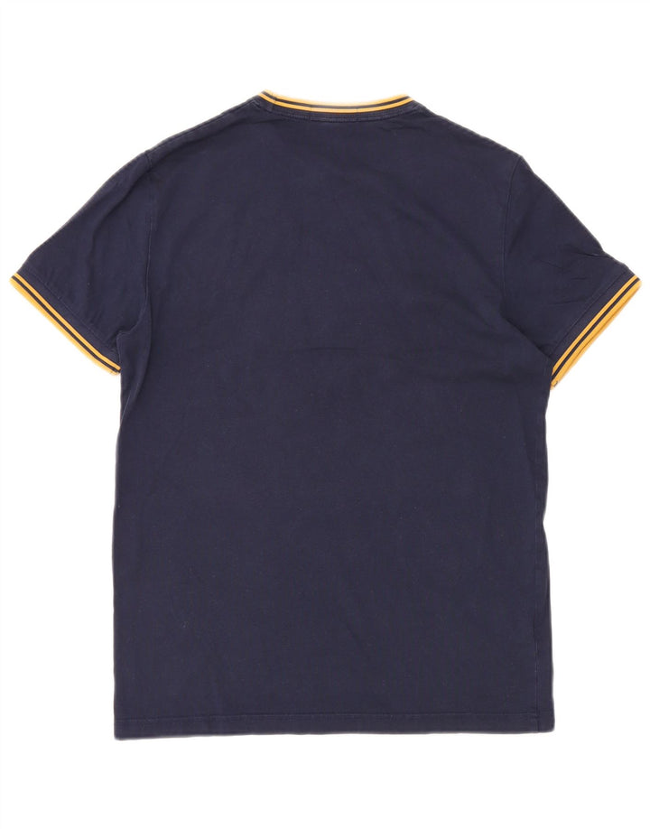 Fred Perry Ανδρικό T-Shirt Top Small Navy Blue Cotton