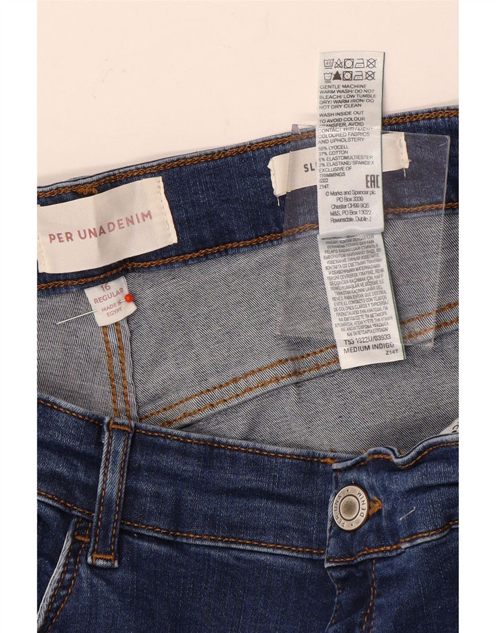 Marks & Spencer Γυναικεία Crop Slim Flared Jeans UK 16 Large W32 L25 Blue