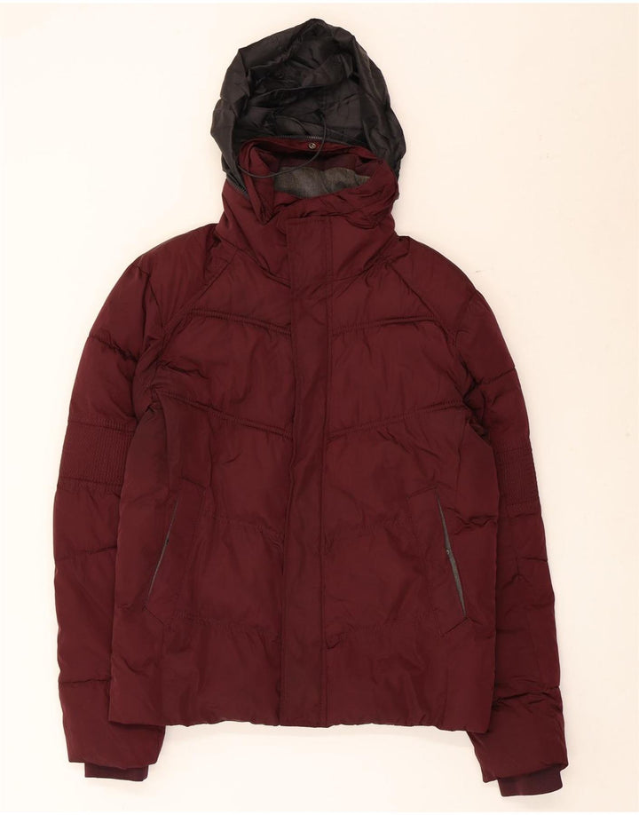 Zara Ανδρικό μπουφάν με επένδυση UK 38 Medium Maroon Polyester