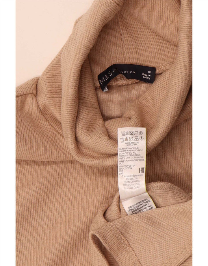 Marks & Spencer Γυναικείο ρολό γιλέκο UK 10 μικρού μπεζ πολυεστέρα