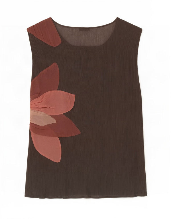Γυναικεία αμάνικη μπλούζα Penny Black Top UK 12 Medium Brown Floral