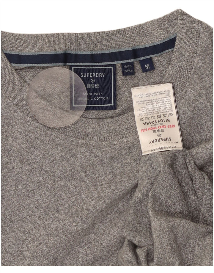 Γυναικείο T-Shirt SUPERDRY Top UK 12 μεσαίου γκρι βαμβακερό