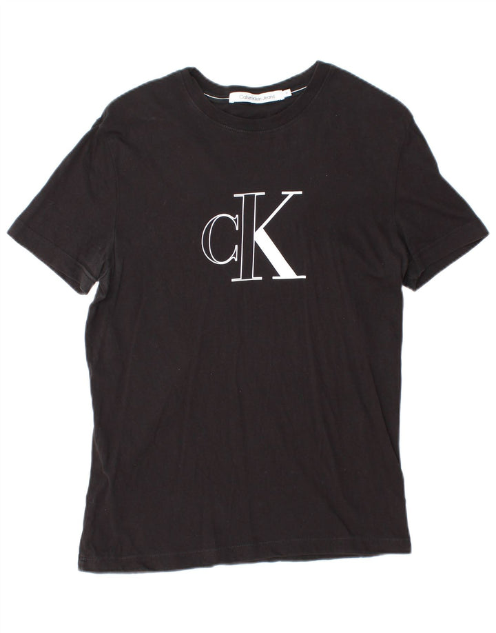 Ανδρικό γραφικό T-Shirt CALVIN KLEIN JEANS, μεσαίο μαύρο