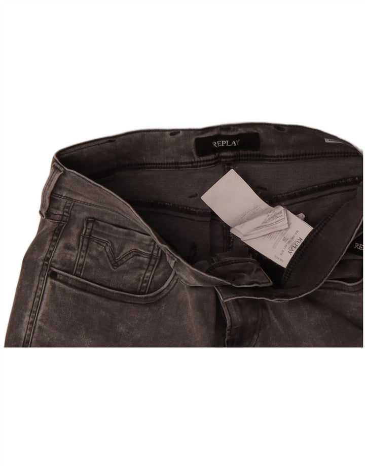 REPLAY Ανδρικό τζιν σορτς Anbass W29 Μεσαίο γκρι βαμβακερό