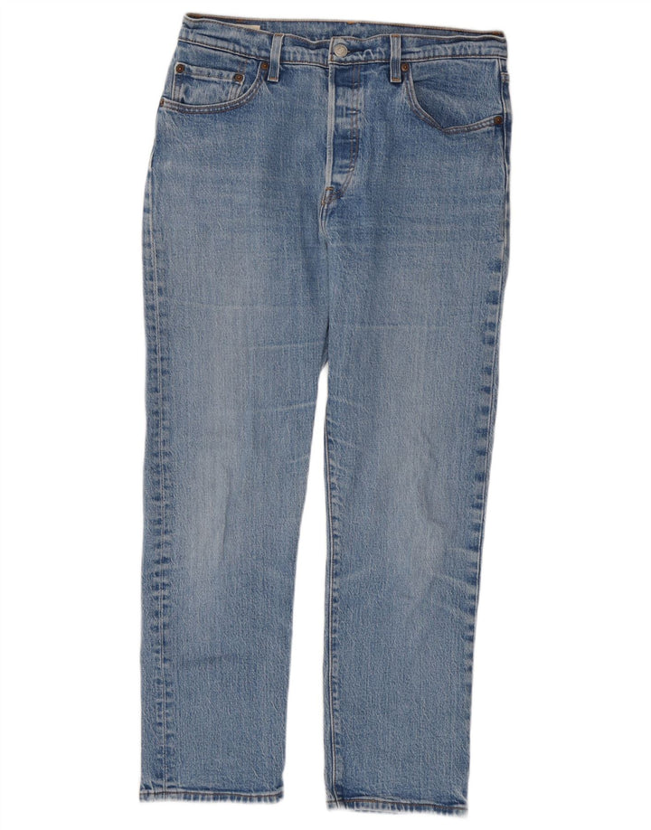 Levi's Womens 501 Straight Jeans W29 L28 Blue Cotton