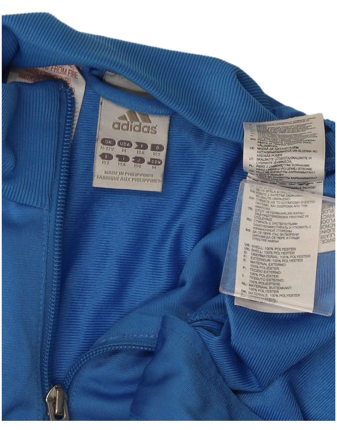 Adidas Boys αθλητική φόρμα Adidas Top Jacket 11-12 Years Blue Colourblock Polyester